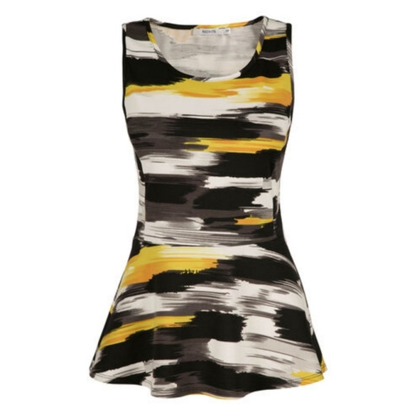 Ricki's Tops - Ricki's Scoop Neck Hi-low Sleeveless Peplum Top